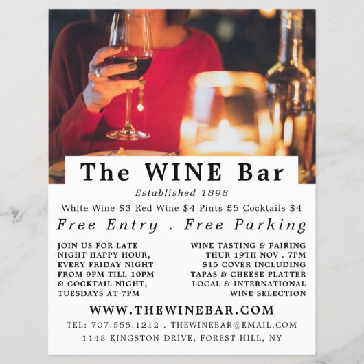 Wine Bar Scene, Wine Bar/Winery Advertising チラシ (正面)