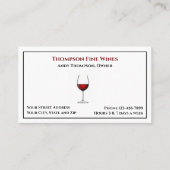 Wine Bar Winery Bartender Business Card 名刺 (正面)