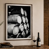 Wine Barrels Cellar Photo Rustic Winery ポスター