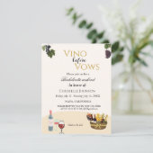 Wine before vows Bachelorette weekend invitation 招待状 (スタンド正面)