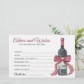 Wine before vows Bridal Shower Advice and Wishes 便箋 (スタンド正面)
