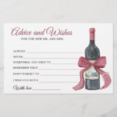 Wine before vows Bridal Shower Advice and Wishes 便箋 (正面)
