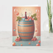 Wine Birthday Wishes カード (正面)