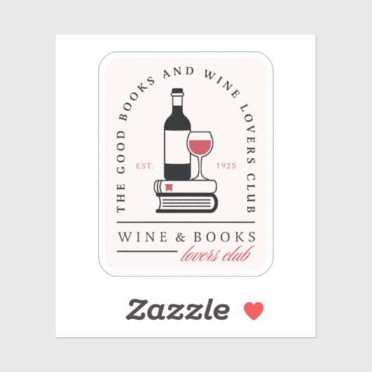 Wine book club funny dark romance reader aesthetic シール (シート)