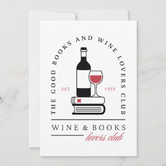 Wine book club funny dark romance reader party 招待状