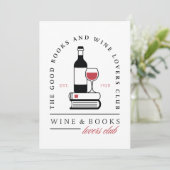 Wine book club funny dark romance reader party 招待状 (スタンド正面)