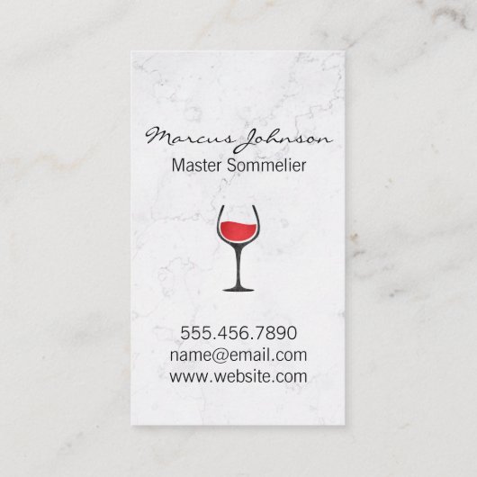 Wine Bottle and Glasses | Wine Stain 名刺 (裏面)