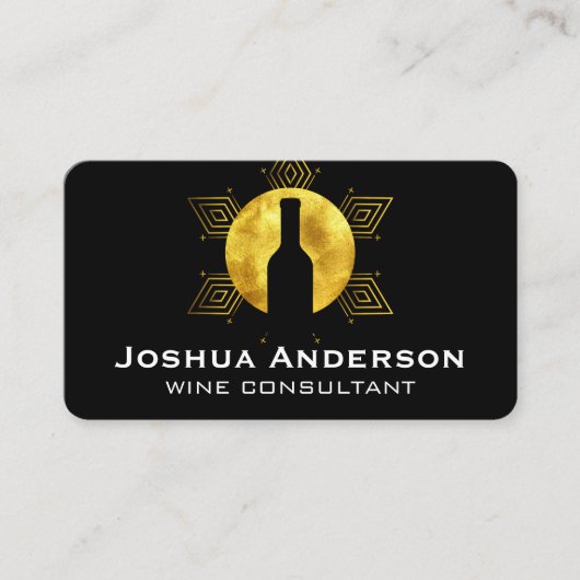 Wine Bottle | Gold Pattern 名刺 (正面)