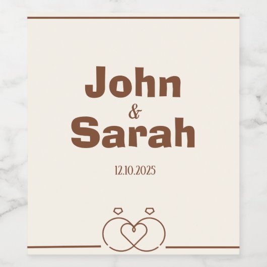 Wine Bottle Label – Elegant Design ワインラベル (シングルラベル)