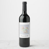WINE BOTTLE LABEL : WOMAN WITH CHERUBS ワインラベル (正面)