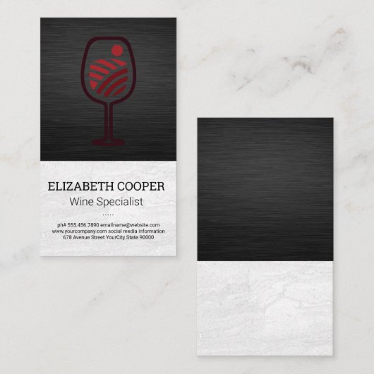 Wine Bottle Logo | Tastings  名刺 (正面/裏面)