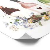 Wine Bottles Cards & Gifts Sign Bridal Shower ポスター (角)