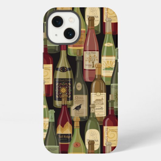 Wine Bottles cell phone case iPhoneケース (裏面)
