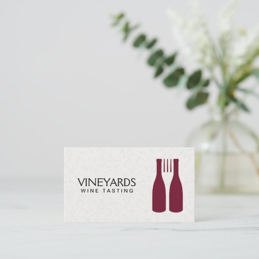 Wine Bottles Fork Logo 名刺 (スタンド正面)