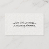 Wine Bottles Fork Logo 名刺 (裏面)