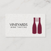 Wine Bottles Fork Logo 名刺 (正面)