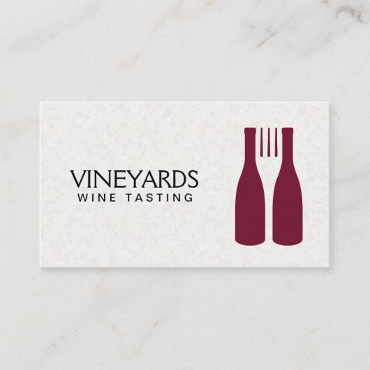 Wine Bottles Fork Logo 名刺 (正面)