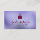 Wine Bottles Fork Logo | Vineyard 名刺 (正面)