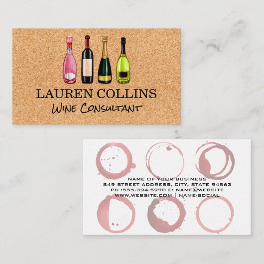 Wine Bottles | Winery 名刺 (正面/裏面)