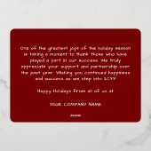 Wine Business Logo Christmas Thank You Foil Card 箔シーズンカード (裏面)