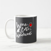Wine Cats And Weekends  コーヒーマグカップ (左)