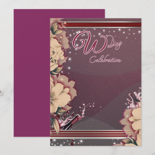 Wine Celebration Invitation 招待状 (正面/裏面)