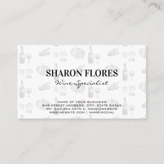 Wine Champagne | Vineyard 名刺 (裏面)