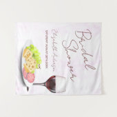 Wine & Charcuterie Bridal Shower タペストリー (正面(横))