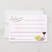 Wine & Charcuterie Bridal Shower Advice Card (正面)