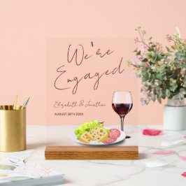 Wine & Charcuterie Engagement Party アクリルサイン