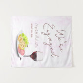 Wine & Charcuterie Engagement Party タペストリー (正面(横))