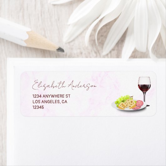 Wine & Charcuterie Engagement Party ラベル (インサイチュ)