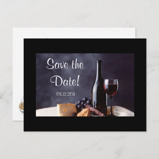 Wine_Cheese日付を保存! 案内ポストカード (正面/裏面)