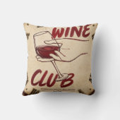 Wine Club Rustic Vineyard Kitchen Home Bar クッション (裏面)
