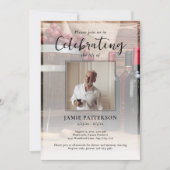 Wine Connoisseur Celebration of Life Photo Funeral 招待状 (正面)