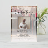 Wine Connoisseur Celebration of Life Photo Funeral 招待状 (スタンド正面)