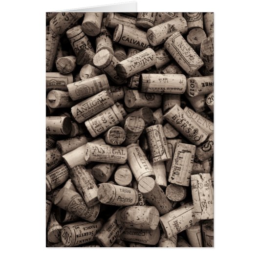 Wine Cork Humor Greeting Card (正面)