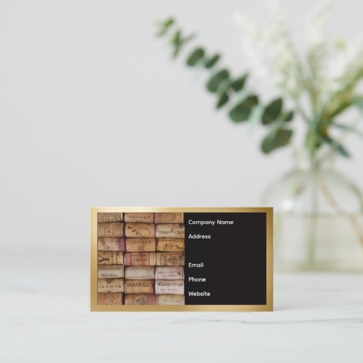 Wine Corks Business Card 名刺 (スタンド正面)