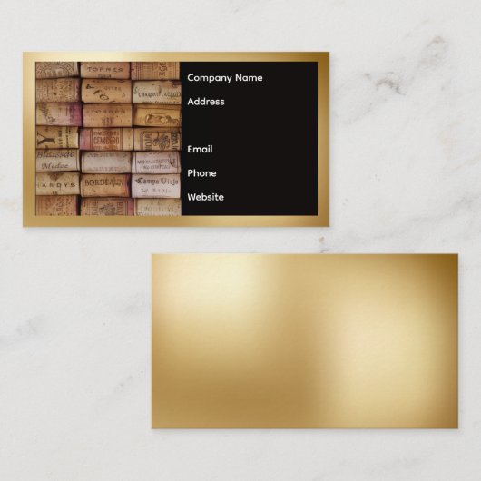 Wine Corks Business Card 名刺 (正面/裏面)