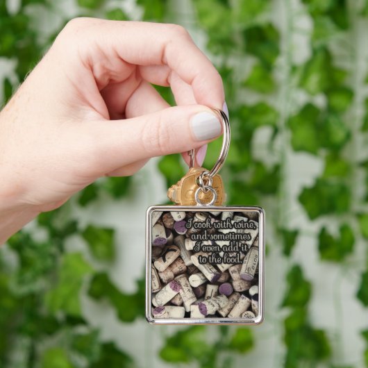Wine Corks Quote key chain キーホルダー (手)