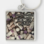 Wine Corks Quote key chain キーホルダー (正面)