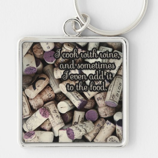 Wine Corks Quote key chain キーホルダー (正面)