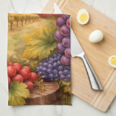 Wine Country Harvest Grapes Tea Towel – Vineyard  キッチンタオル (四つ折り)