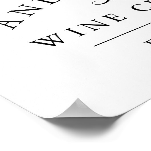 Wine Country | Personalized Home Wine Cellar Print ポスター (角)