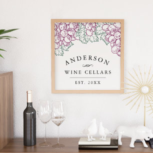 Wine Country Personalized Home Wine Cellar Print ポスター