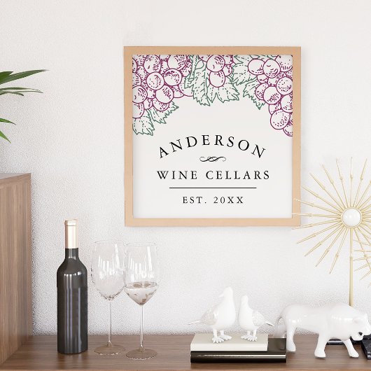 Wine Country | Personalized Home Wine Cellar Print ポスター
