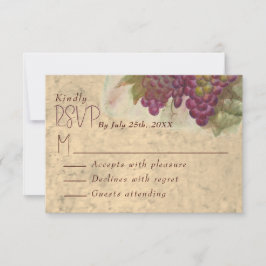 Wine Country Wedding Rustic Elegant RSVP Card