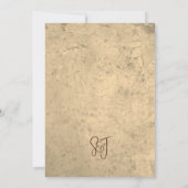 Wine Country Wedding Rustic Vineyard Monogram 招待状 (裏面)