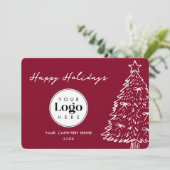 Wine Custom Logo Christmas Business Thank You Card シーズンカード (スタンド正面)