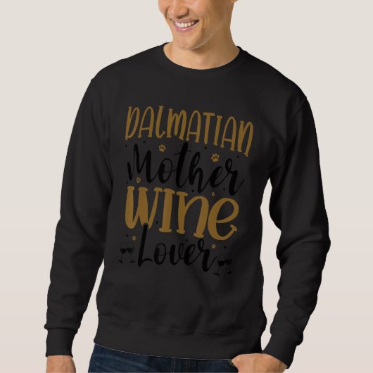 Wine  Dalmatian Mother スウェットシャツ (正面)